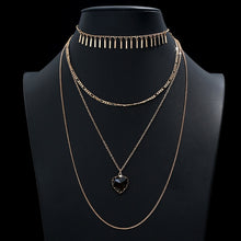 Load image into Gallery viewer, Gold Color Star Moon Tassel Necklace