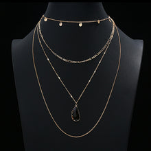 Load image into Gallery viewer, Gold Color Star Moon Tassel Necklace