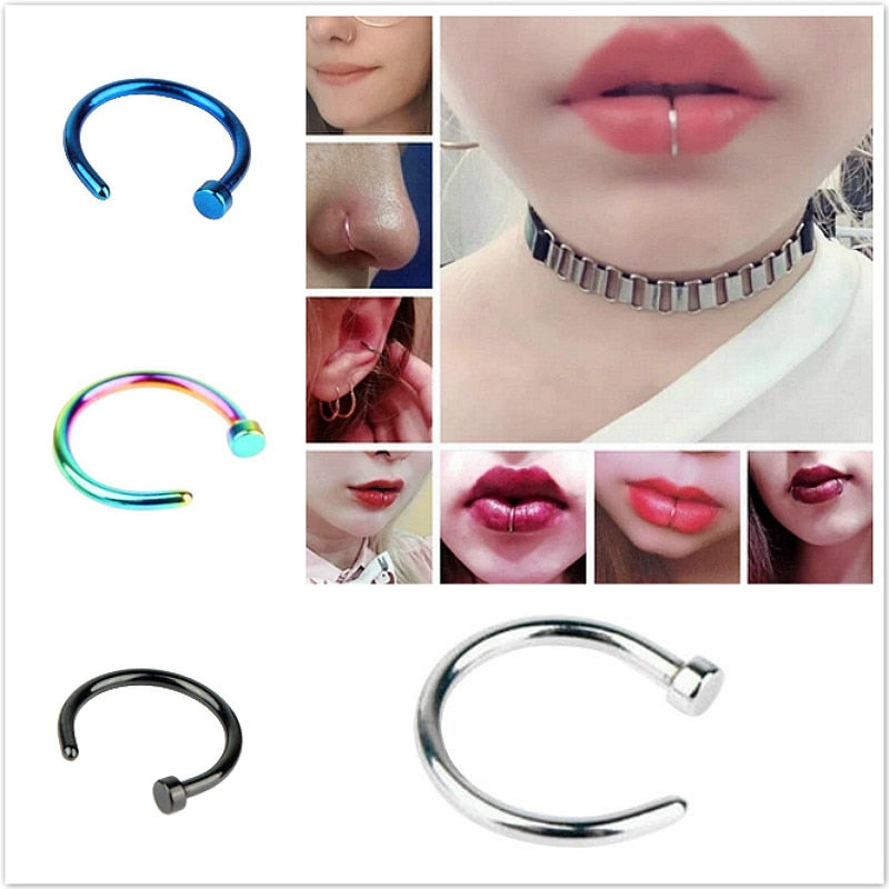 Nose Lip Rings Unisex Nose Ring Women Septum Piercing Jewelry