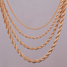 Load image into Gallery viewer, Gold rope chain necklace
