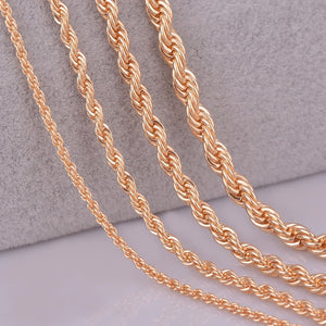 Gold rope chain necklace